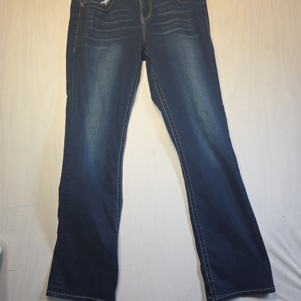 BKE Denim Culture Womens Jeans 32x33.5 Dark Wash Bootcut Stretch Western